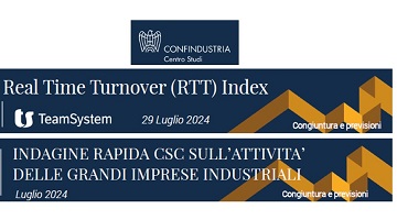 RTT index e Indagine Rapida sull'attività delle grandi imprese Industriali di luglio