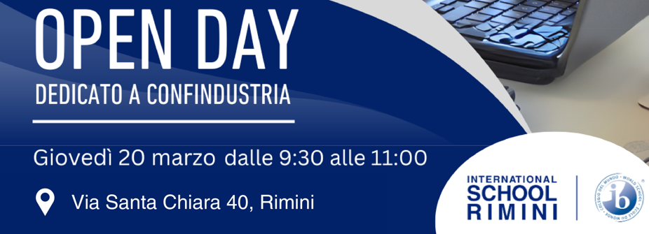 Open day International School Rimini - 20 marzo ore 9.30 sessione per gli associati